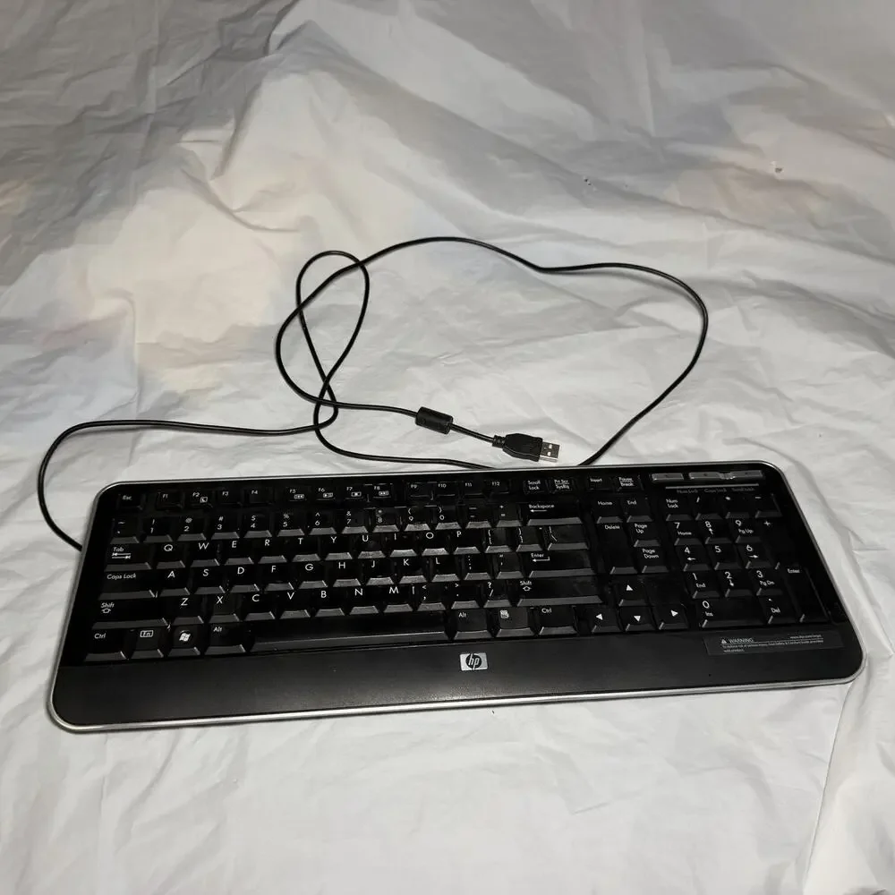 HP Wired USB Black US Keyboard- Model 5335U